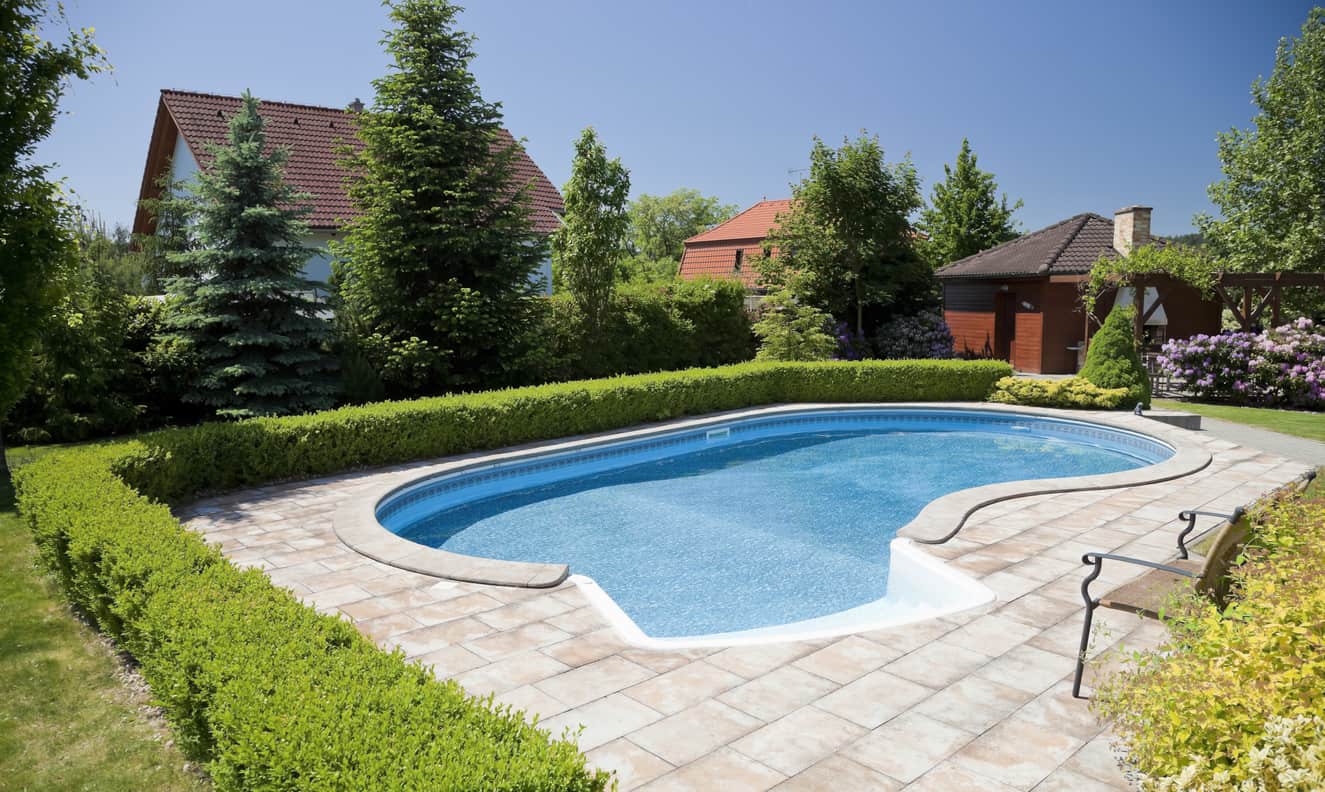 the pool hot tub