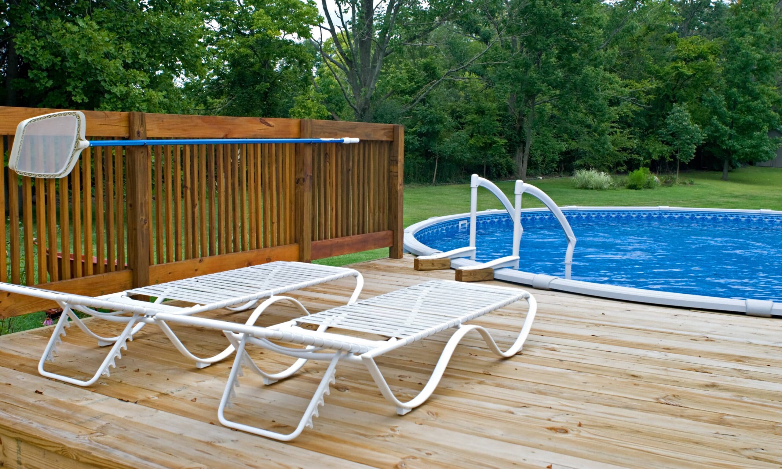 above ground pool deck
